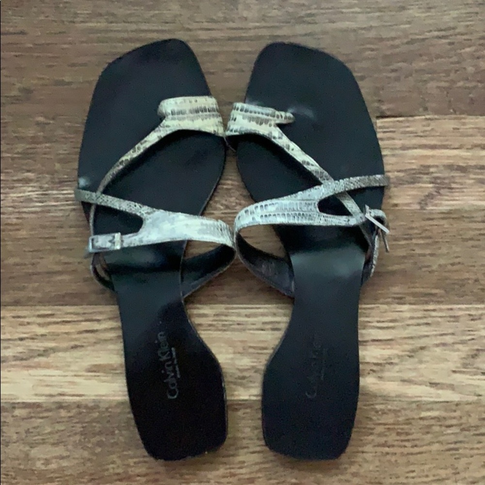 Calvin Klein Snakeskin Sandal